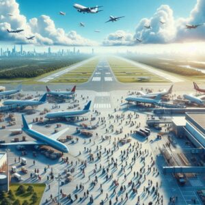 Ankunftterminal am Flughafen